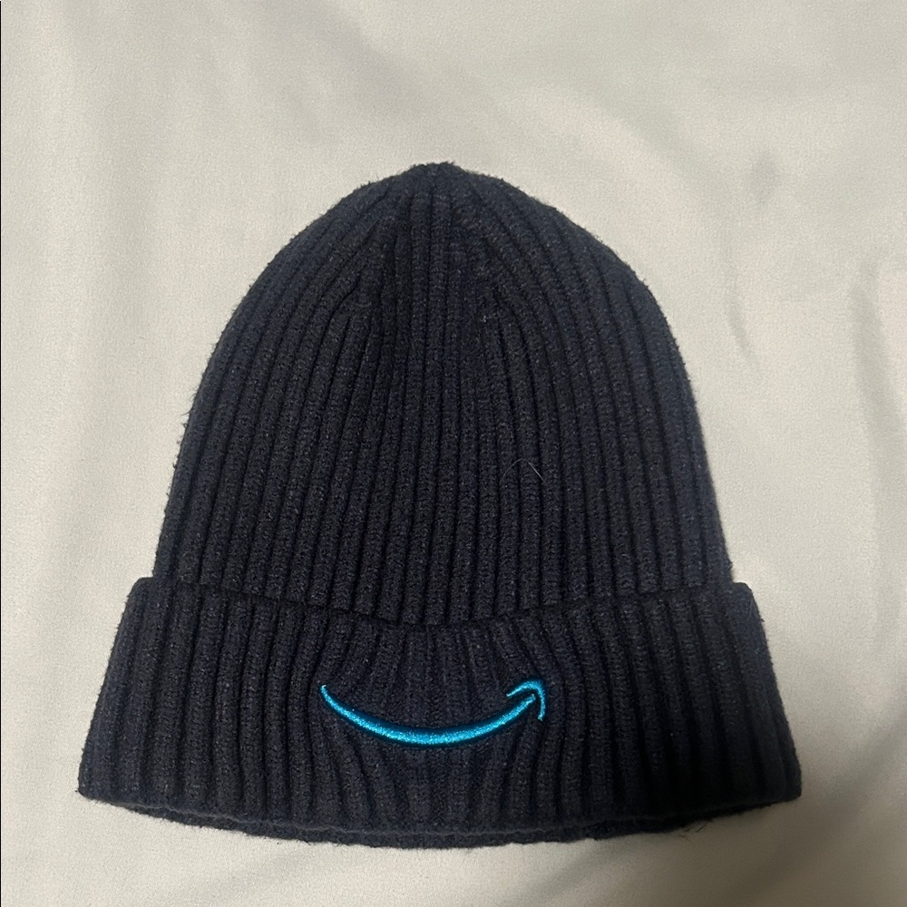 Blue Beanie with Blue Amazon Logo
